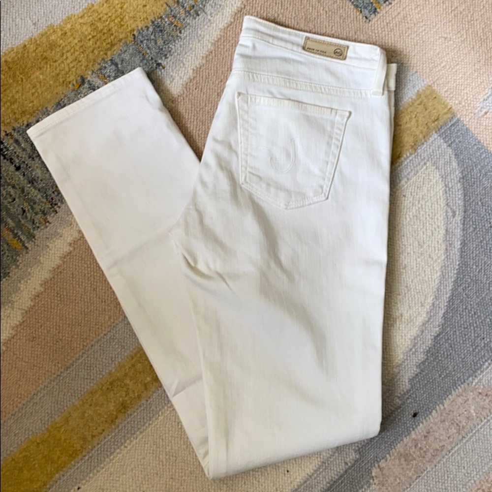 AG Stevie Slim Straight White Jean